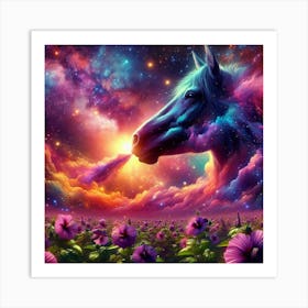 Unicorn In The Sky Art Print