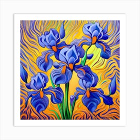 Blue Iris Vincent Van Gogh Art Print Art Print