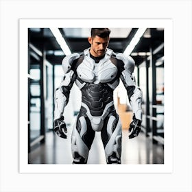 Futuristic Man In Futuristic Suit 27 Art Print