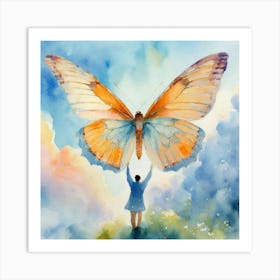 Butterfly In The Sky Art Print