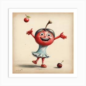 Cherry Girl Art Print