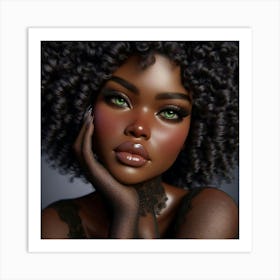 Dark Skin Keisha Art Print