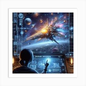 Sci-Fi Art, Sci-Fi Painting, Sci-Fi Painting, Sci-Fi Painting Art Print