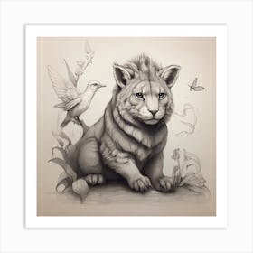 Jungle cub Art Print