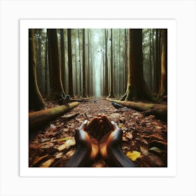 Hand In The Forest Art Print