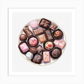 Chocolates On A Plate 19 Art Print