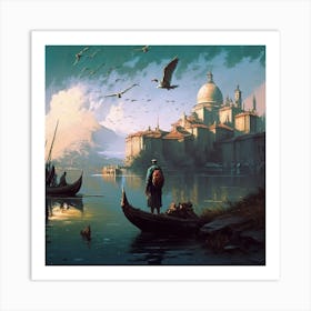 Oil Painting Venice Art Print