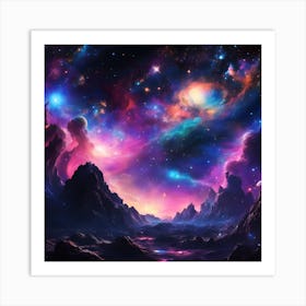 Space Landscape Art Print