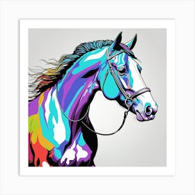 Rainbow Horse Art Print