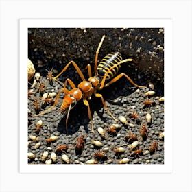 Ant Swarm 2 Art Print