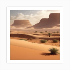 Desert Landscape - Desert Stock Videos & Royalty-Free Footage 35 Art Print