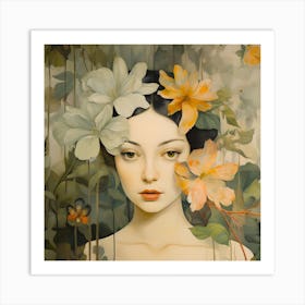 Fleur By F Parrish Art Print