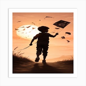 Kite Flying Art Print