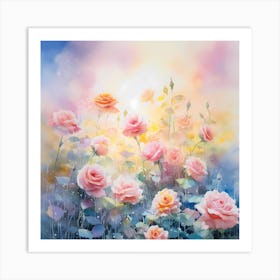 Enchanted Rose Garden Art Print