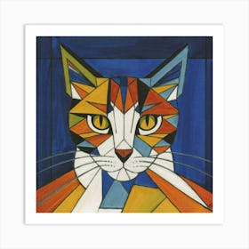 Geometric Cat 1 Art Print