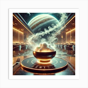 A Futuristic Culinary Dish Named Cloudburst Soup Art Print