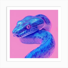 Blue Snake Art Print