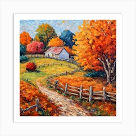 Fall Landscape Painting Art Print