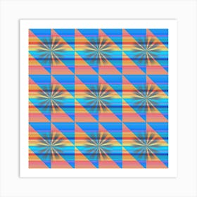 Starbursts On Triangles Art Print