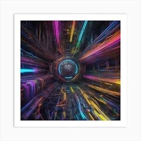 Futuristic Tunnel Art Print