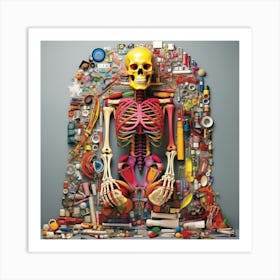 Skeleton Of A Skeleton Art Print