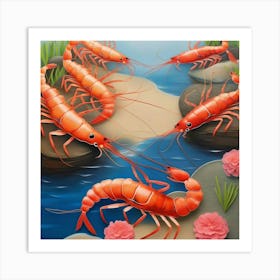 SHRIMP ART Art Print