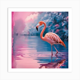 Pink Flamingo Art Print