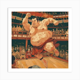 Sumo Wrestling 3 Art Print