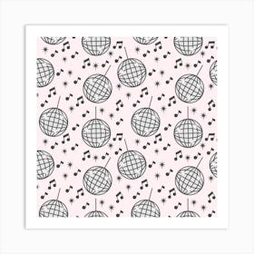 Disco Ball Seamless Pattern Art Print