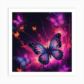 Colorful Butterflies 197 Art Print