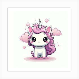 Cute Unicorn 70 Art Print