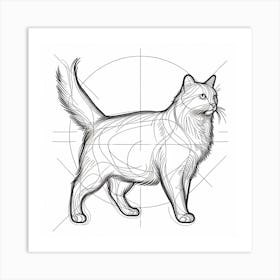 Drawing A Cat Art Print