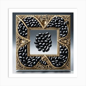 Black Beans In A Frame 1 Art Print