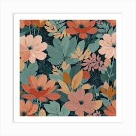 Floral Seamless Pattern 2 Art Print