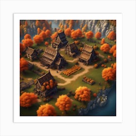 Fall Village Art Print