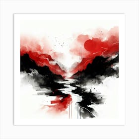 Red And Black 1 Art Print