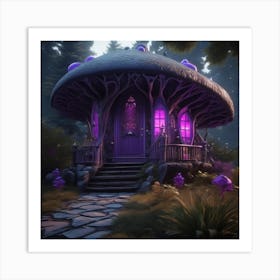 Mushroom House Gothic 1 Art Print