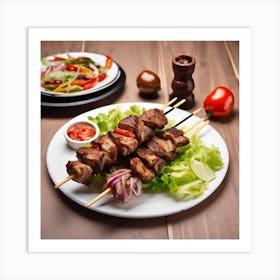 Thai Food On Skewers Art Print