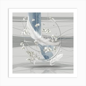 White Feathers 1 Art Print