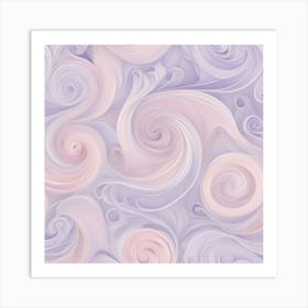 Lilac Swirls Art Print