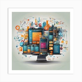 Digital Technology Art Print