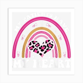 My Patients Have My Heart Rainbow Leopard Art Print