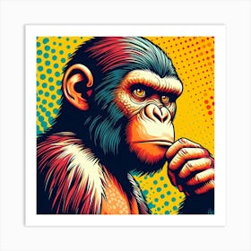 Pop Chimpanzee Art Print