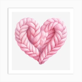 Heart Of Pink Yarn 1 Art Print