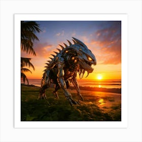 Firefly Futuristic Morphic Creature By A Tropical Sunrise 21820 (2) Art Print