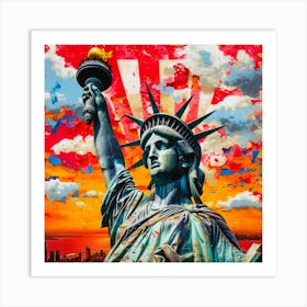 Patriotical - Statue Of Liberty Art Print