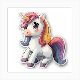 Unicorn Sticker 80 Art Print