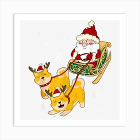 Shiba Inu Christmas Art Print