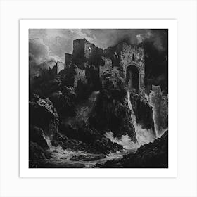 Castle On The Cliffs Art Print