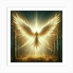 Angel In The Forest 1 Art Print